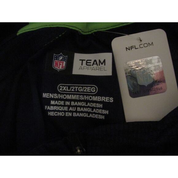 NWT Seahawks NFL Team Apparel 2XL 1/4 Zip Pullover Lightweight Mens Shirt - Picture 2 of 2